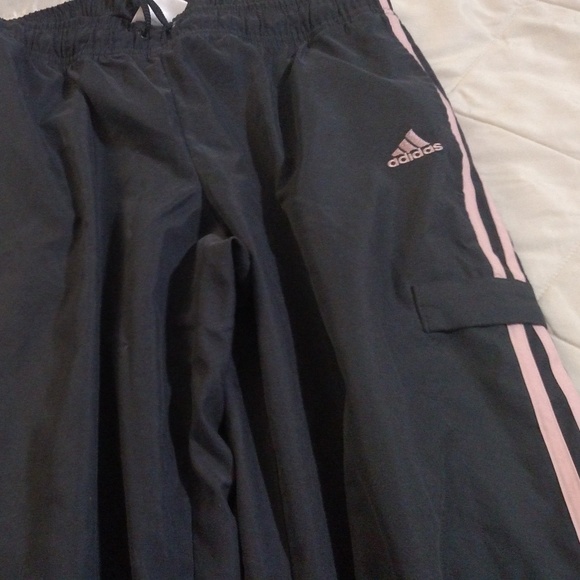 Adidas Track Pants Grey/ Pink Women's Sz M - Picture 3 of 5